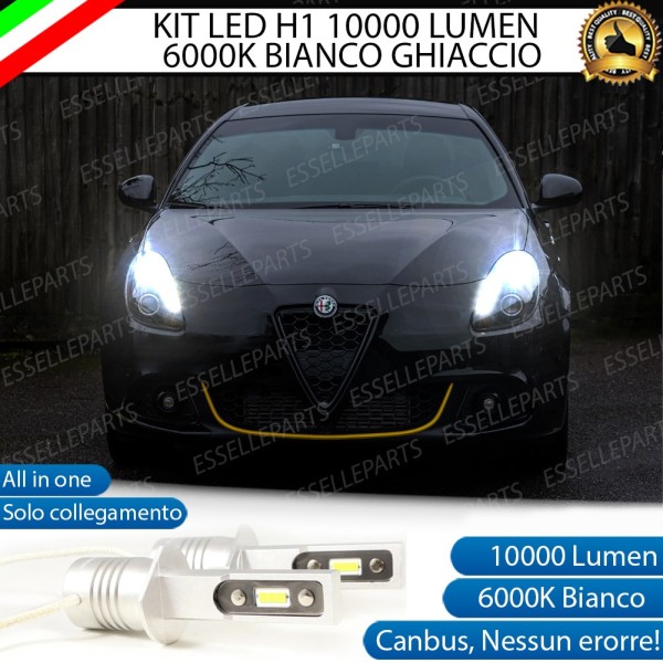Kit Full LED Abbaglianti H1 10000 Lumen 6000K Alfa Romeo Giulietta Dal 2014