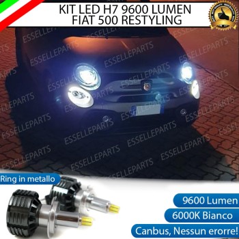Kit Full LED H7 9600 Lumen 6000K bianco H7 Anabbaglianti ABARTH 500 595 695 RESTYLING