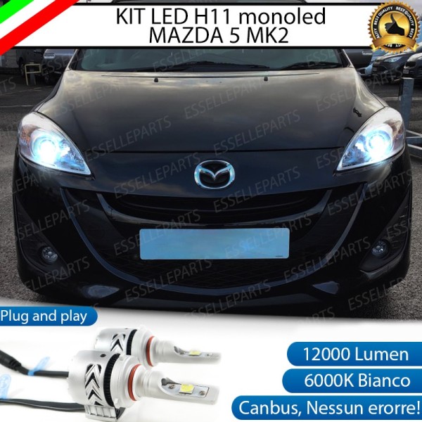 Kit Full LED H11 coppia lampade mono led anabbaglianti MAZDA 5 II