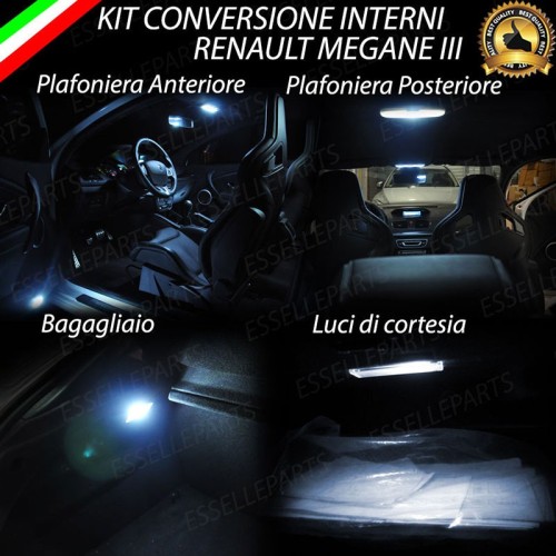 Kit LED interni Completo 6000K Bianco Canbus Renault Megane MK3