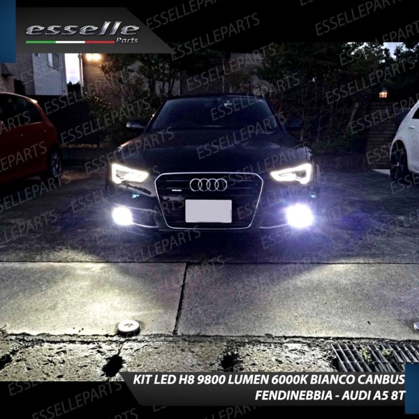 Kit Full LED H8 9800 Lumen 6000K Fendinebbia AUDI A5 8T Dal 2012