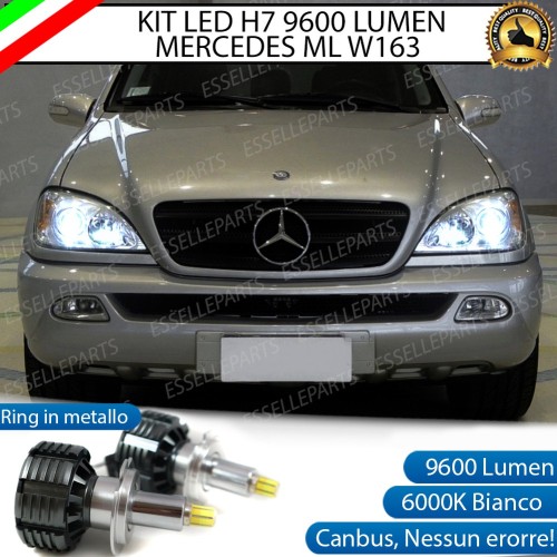 Kit Full LED H7 9600 LUMEN Anabbaglianti MERCEDES ML W163
