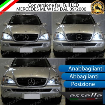 Conversione Fari Full LED 6000K bianco Mercedes ML W163 Dal 09-2000
