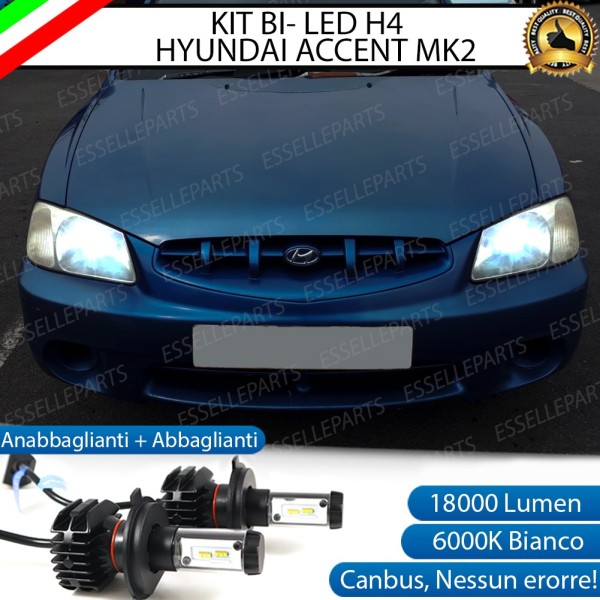 Kit Full LED H4 18000 LUMEN Anabbaglianti + Abbaglianti per HYUNDAI ACCENT II