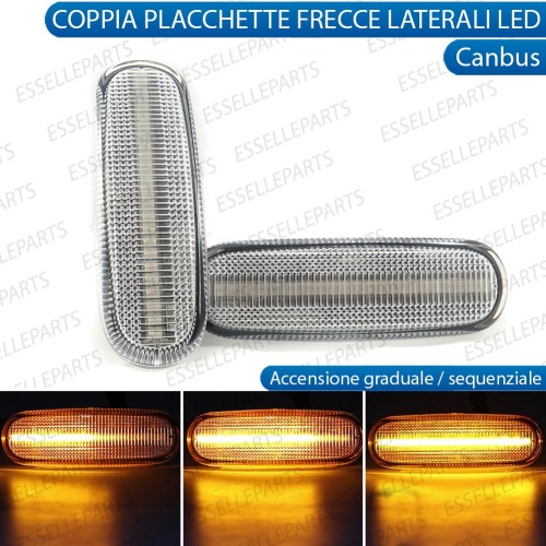 Placchette Dinamiche Bianche Laterali a 21 led per frecce specifiche per Fiat QUBO