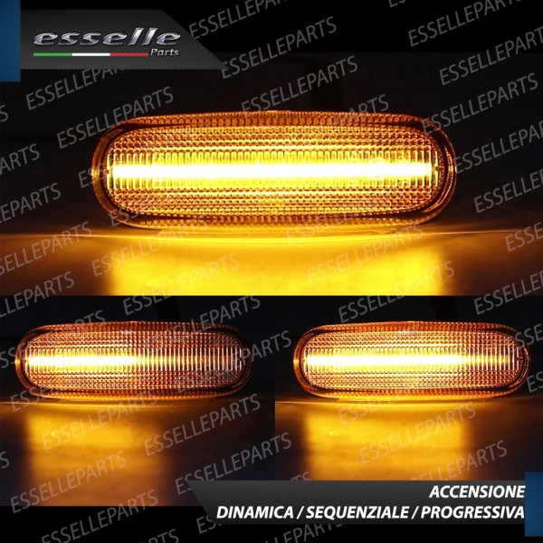 Placchette Dinamiche Bianche Laterali a 21 led per frecce specifiche per Fiat QUBO