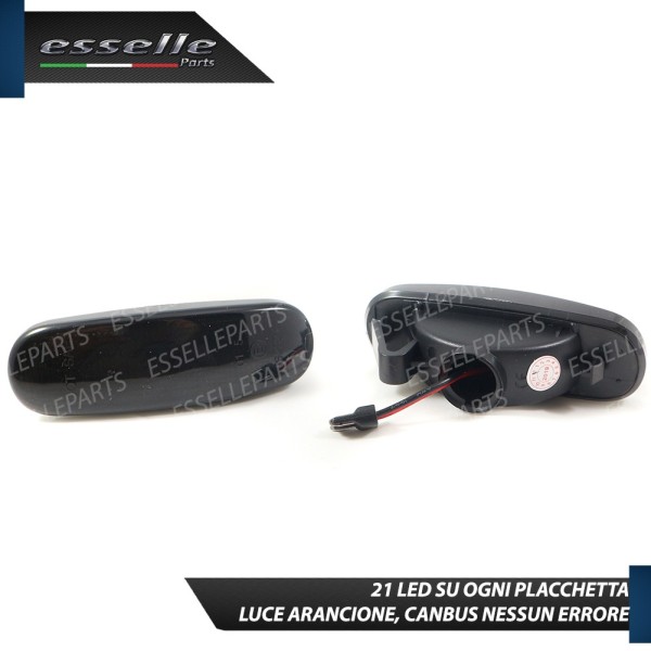 Placchette Dinamiche Nere Laterali a 21 led per frecce specifiche per Fiat STILO