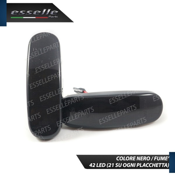 Placchette Dinamiche Nere Laterali a 21 led per frecce specifiche per Fiat STILO