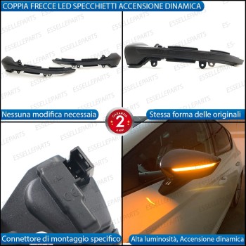 Coppia Frecce LED Dinamiche Laterali per specchietti SEAT LEON III 5F