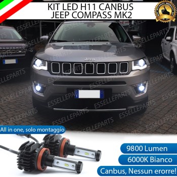 Kit Full Led 6000k H11 canbus JEEP COMPASS II Fendinebbia No Error