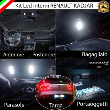 Kit LED Interni + LED Targa Per Renault Kadjar 6000K Canbus