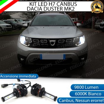 Kit Full LED H7 9800 Lumen 6000K bianco Anabbaglianti DACIA DUSTER 2 Pre-Restyling