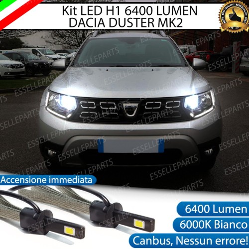 Kit Full LED H1 Abbaglianti 6400 Lumen 6000K bianco DACIA DUSTER 2 PRE-RESTYLING