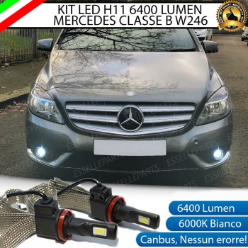 Kit Full LED H11 Fendinebbia 6400 Lumen 6000K bianco MERCEDES CLASSE B W246