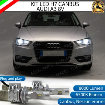Kit Full LED H7 8000 Lumen 6000K bianco Anabbaglianti AUDI A3 8V Kit Full LED H7 8000 Lumen 6000K bianco Anabbaglianti AUDI A3 8V