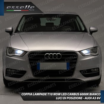 Luci Posizione Led Canbus AUDI A3 8V 6000K Luce Bianca No Error