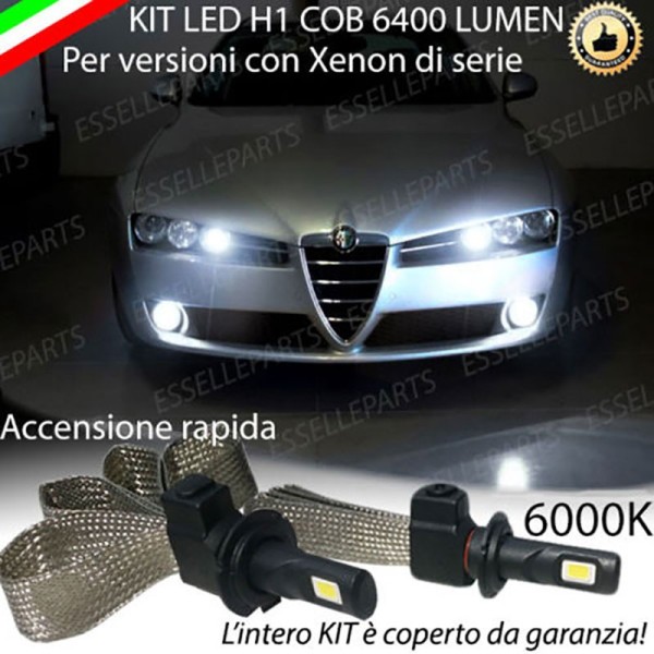 Kit led H1 6400 Lumen 6000K Canbus Abbaglianti Alfa romeo Spieder con Fari xenon