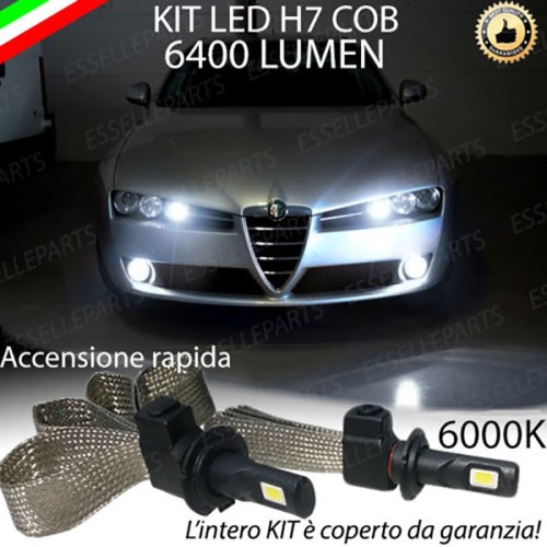 Kit Full LED H7 6400 Lumen 6000K Abbaglianti Alfa Romeo Spider con fari alogeni