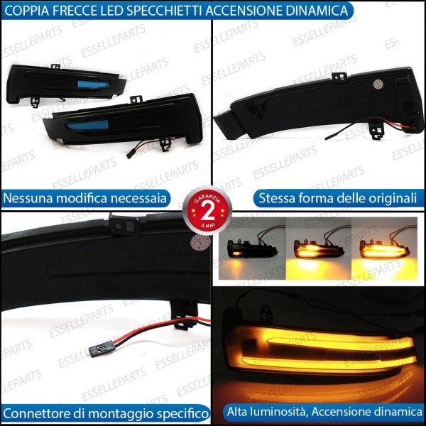 Coppia Frecce LED Dinamiche Laterali per specchietti MERCEDES CLASSE E W212