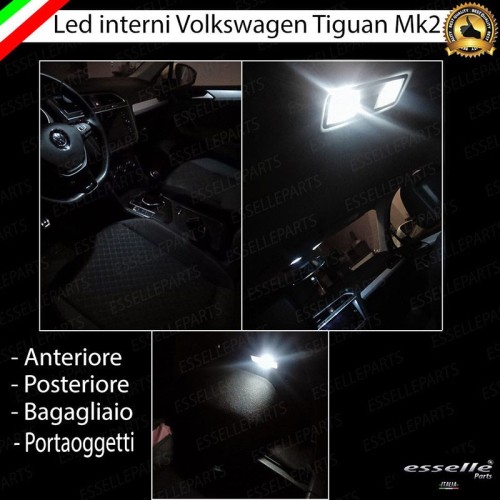 Kit LED interni Medium Pack 6000K Bianco Canbus VW Tiguan MK2 AD1 con interni alogeni