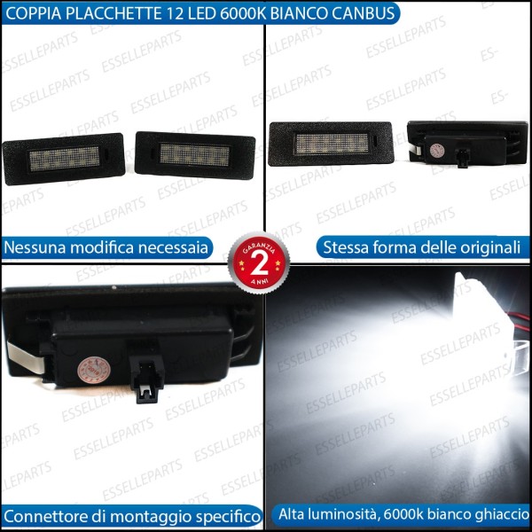 Placchette Luci Targa Led Audi A5 F53 6000K Bianco