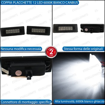 Placchette Luci Targa Led Audi A5 F53 6000K Bianco