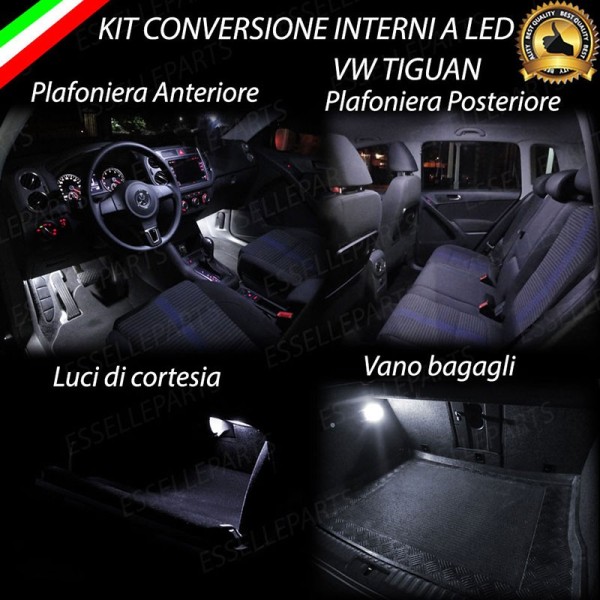 Kit Led interni Completo 6000K Canbus VW Tiguan 5N Restyling DAL 2009