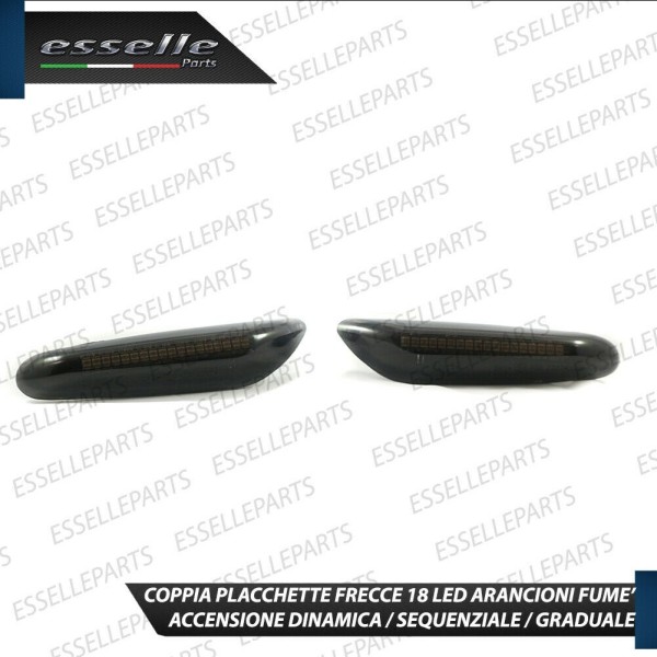 Placchette Dinamiche Laterali nere a 18 led per frecce specifiche per BMW X1 E84