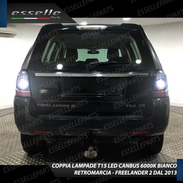 Coppia lampade 13 LED Retromarcia T15 con lente 6000K Land Rover Freelander 2 Dal 2013