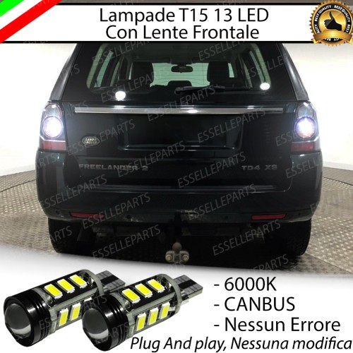 Coppia lampade 13 LED Retromarcia T15 con lente 6000K Land Rover Freelander 2 Dal 2013