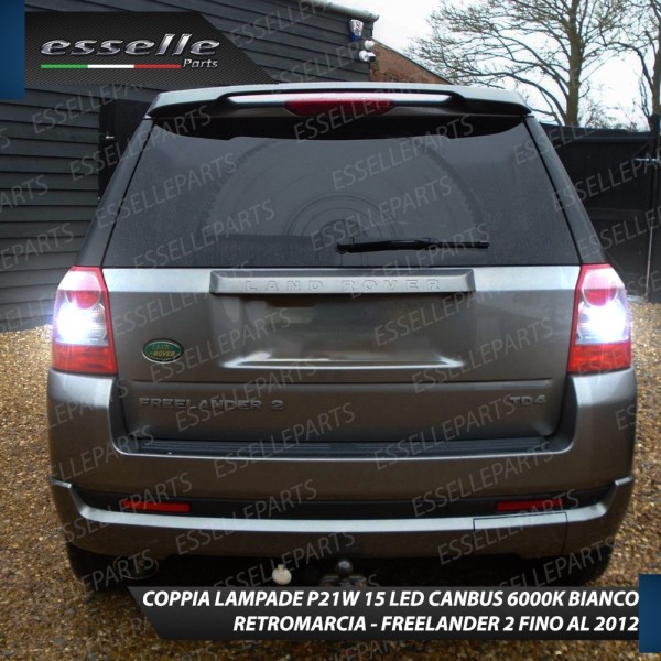 Coppia Lampade 15 LED Retromarcia Canbus 6000K con lente Land Rover Freelander 2