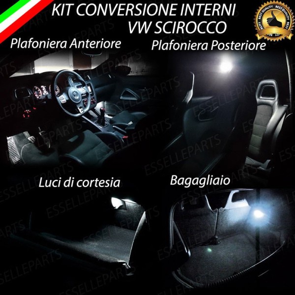 Kit LED Interni Medium Pack 6000K Bianco Canbus per VW Scirocco Restyling