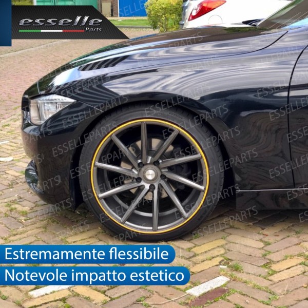 Bordo Giallo adesivo per ruote rimblades profilo ruote