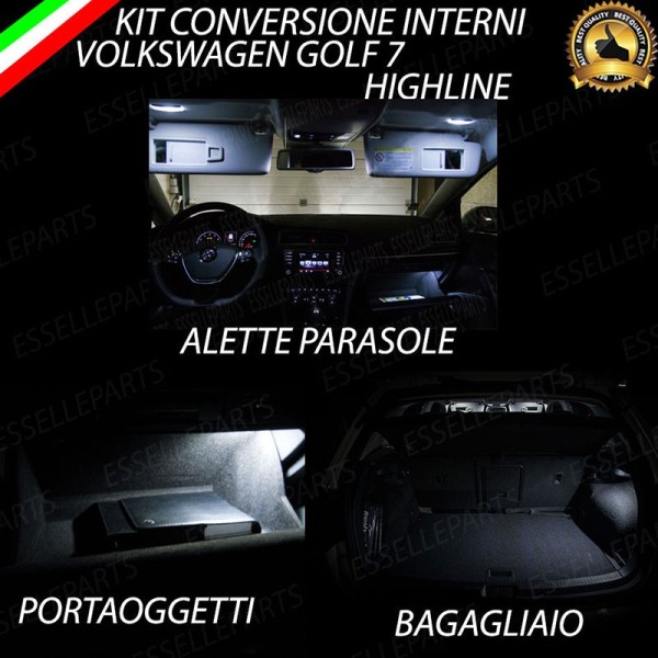 Kit LED interni Completo 6000K Canbus VW Golf MK7 RESTYLING con Interni LED di serie