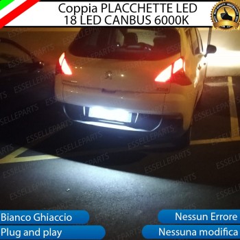Placchette Luci Targa Led PEUGEOT 3008 I canbus 6000k placchetta