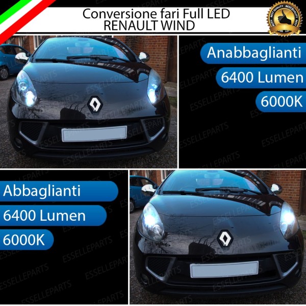 Conversione Fari Full LED 6000k canbus RENAULT WIND No Error