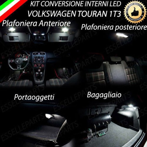Kit LED Interni Per Volkswagen Touran V3 6000K Luce Bianca Canbus