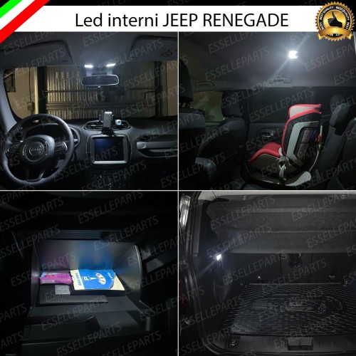Kit LED interni Medium Pack 6000K Luce Bianca Canbus Jeep Renegade senza tetto panoramico