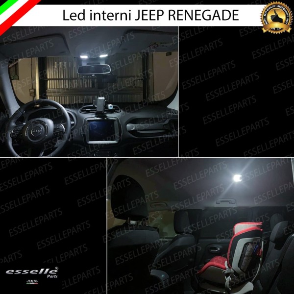 Kit LED interni Basic Pack 6000K Luce Bianca Canbus Jeep Renegade senza tetto panoramico