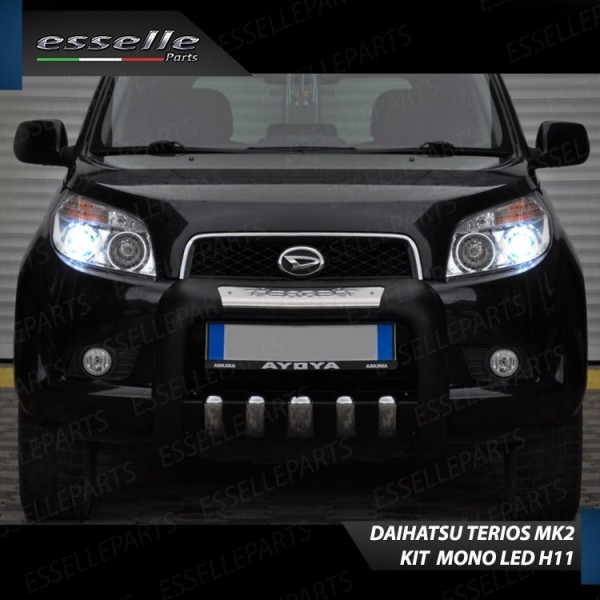 Kit Mono LED H11 12000 Lumen 6000K Anabbaglianti DAIHATSU TERIOS 2 Fari Lenticolari