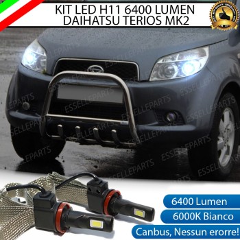Kit Full LED Anabbaglianti H11 6400 Lumen 6000K AIHATSU TERIOS 2 Fari Lenticolari