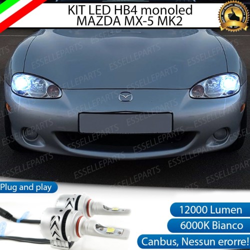 Kit Full LED HB4 coppia lampade mono led 12000 Lumen MAZDA MX-5 II