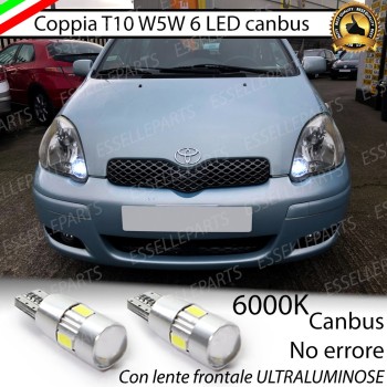 Coppia Lampade T10 W5W LED canbus con lente frontale per luci di posizione per Toyota Yaris 1 Coppia Lampade T10 W5W LED canbus con lente frontale per luci di posizione per Toyota Yaris 1