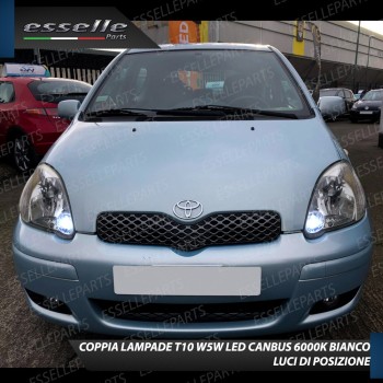 Coppia Lampade T10 W5W LED canbus con lente frontale per luci di posizione per Toyota Yaris 1 Coppia Lampade T10 W5W LED canbus con lente frontale per luci di posizione per Toyota Yaris 1