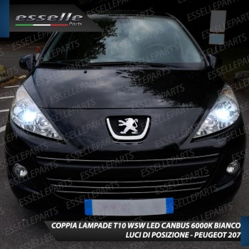 Coppia Lampade T10 W5W LED canbus con lente frontale per luci di posizione per Peugeot 207 Coppia Lampade T10 W5W LED canbus con lente frontale per luci di posizione per Peugeot 207