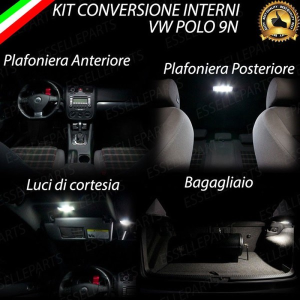 Kit LED interni Completo 6000K bianco Canbus VW Polo 9N Restyling Dal 2006