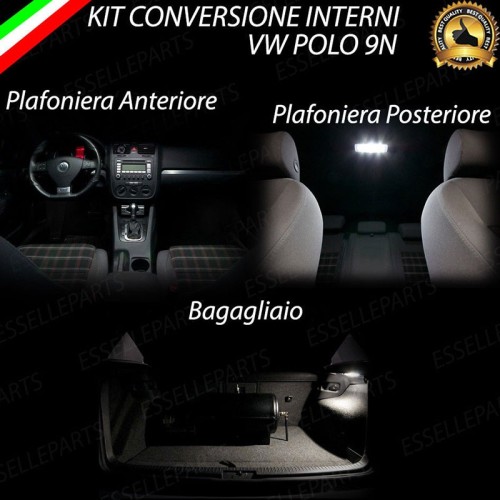 Kit LED interni Basic Pack 6000K Bianco Canbus VW Polo 9N Restyling Dal 2006