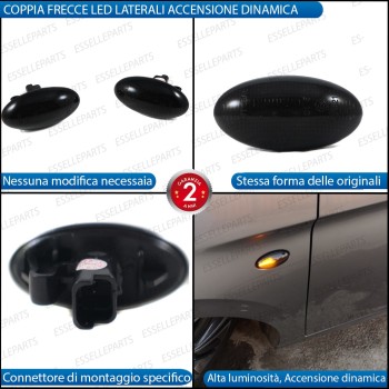 Placchette Dinamiche Nere fumè Laterali per frecce specifiche per PEUGEOT 4007 Placchette Dinamiche Nere fumè Laterali per frecce specifiche per PEUGEOT 4007