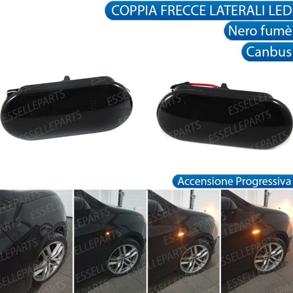 Placchette Dinamiche Nere fumè Laterali per frecce specifiche per SEAT LEON 1M