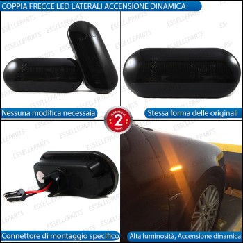 Placchette Dinamiche Nere fumè Laterali per frecce specifiche per SEAT LEON 1P Placchette Dinamiche Nere fumè Laterali per frecce specifiche per SEAT LEON 1P